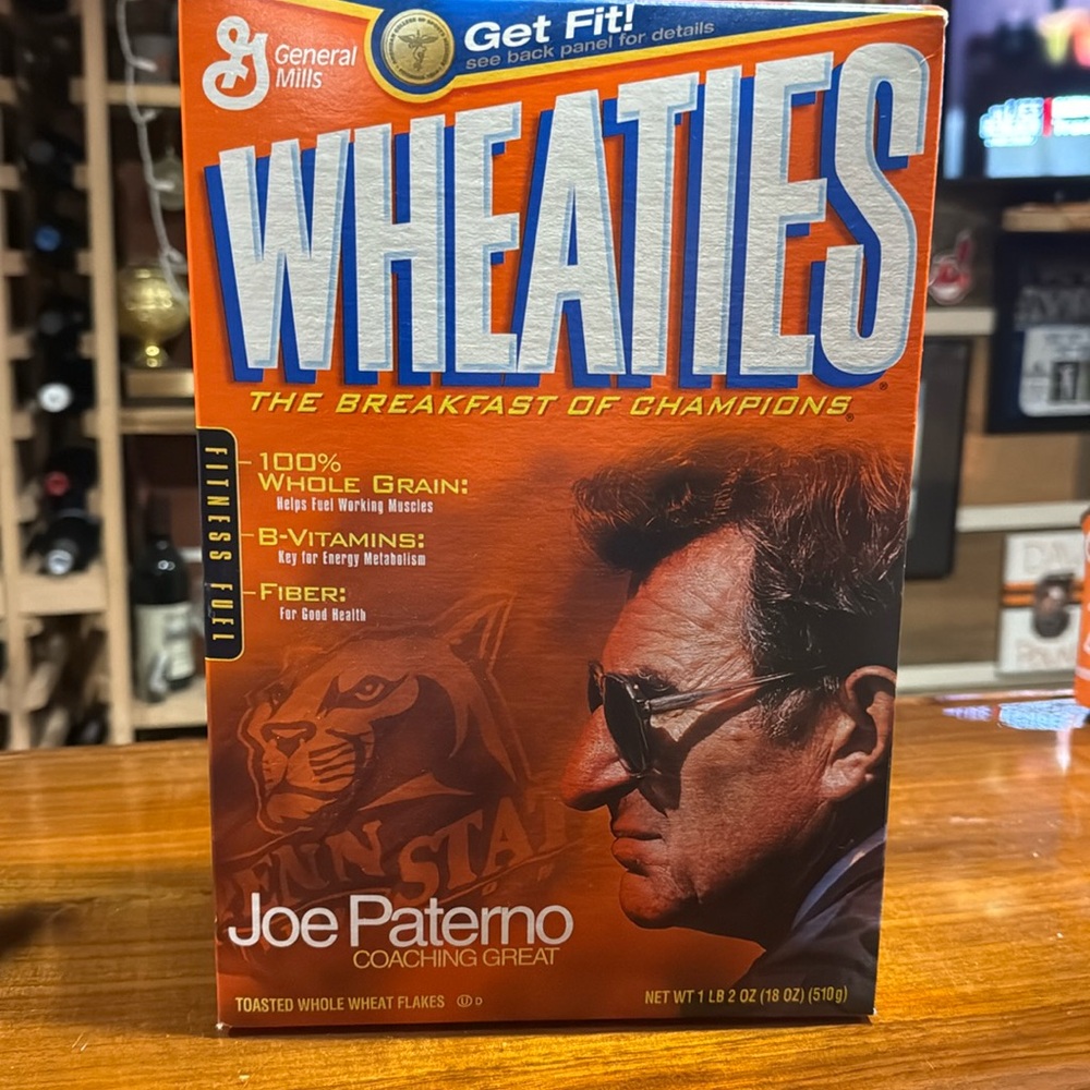 Joe Paterno Vintage Wheaties box
